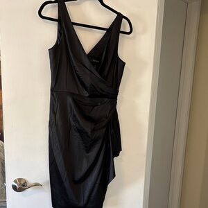 White House Black Market Asymmetrical Black Dress